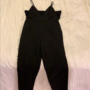 Black skinny legged jumpsuit